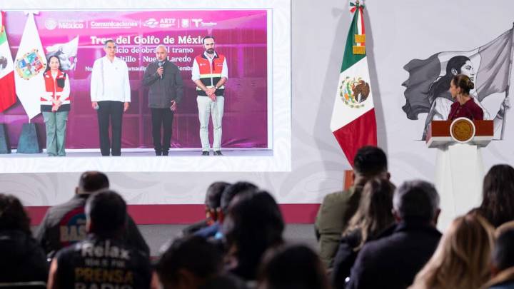 Sheinbaum da banderazo al Tren del Golfo en tramo Saltillo–Nuevo Laredo, obra clave para la frontera norte