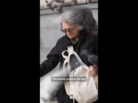 The Parisian woman protecting pigeon's toes