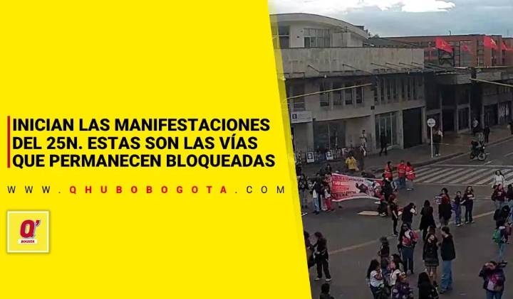 Inician las manifestaciones del 25N. Estas son las vías que permanecen bloqueadas