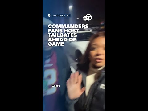 Commanders fans host tailgate ahead of the home game against Seattle