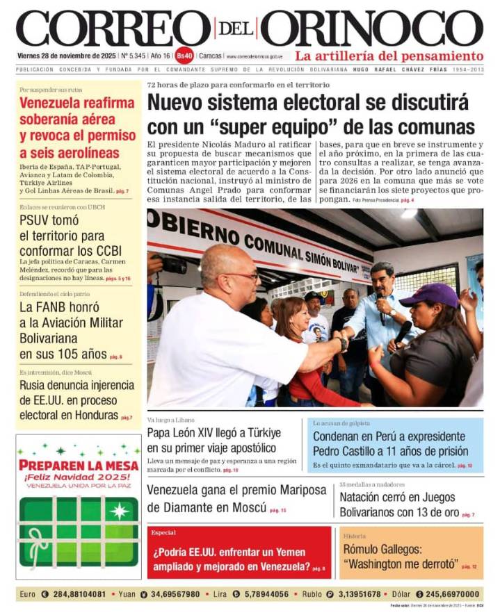 Edición Impresa Correo del Orinoco N° 5.345