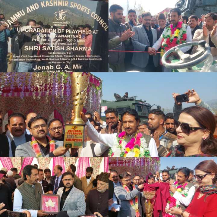 Satish Sharma lays foundation stone for upgradation of playfield at Dooru Verinag