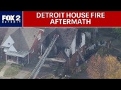 Detroit house fire aftermath