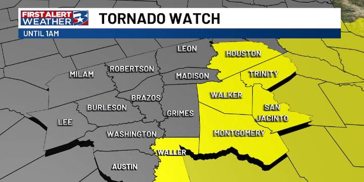 Tornado Watch issued across the Brazos Valley