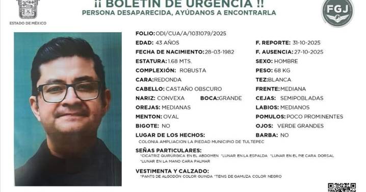 ‘Que regrese con bien’: Reportan la desaparición del padre Ernesto Baltazar Hernández en Tultepec