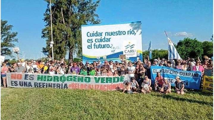 Colón se manifestó contra la instalación de una planta de hidrógeno verde en Paysandú