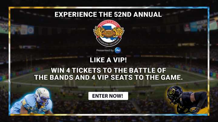 Enter for your chance to be a VIP at the Bayou Classic!