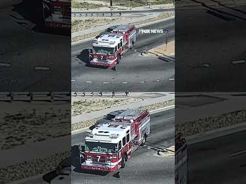 WATCH: Shocking video shows firetruck collide with car #shorts #usa #us #fire #breakingnews