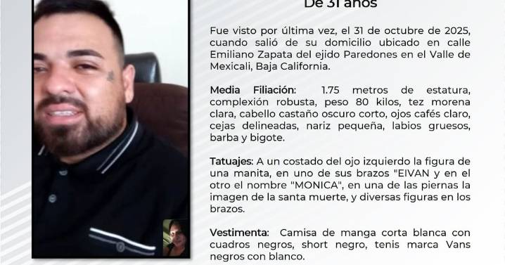 Solicitan ayuda para localizar a José Jaime Ramírez Cerda