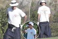 Justin Bieber caught peeing in golf-course bushes after sipping on beers mid