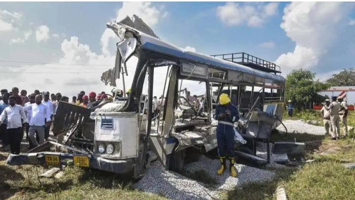 Lorry driver not drunk, tried to avoid pothole, says DCP 'Chevella Bus Accident'