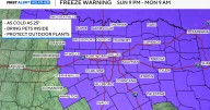 Coldest air of the season is expected as lows reach near freezing across North Texas