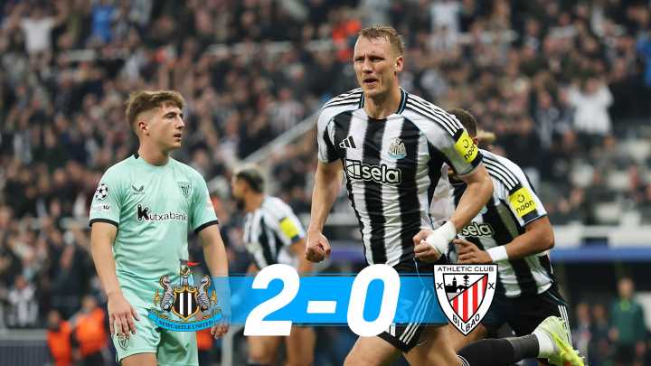 El Newcastle se aprovecha de un Athletic malherido en Champions