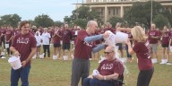 Over 500 Aggies set record for the largest campus-wide ALS ice bucket challenge