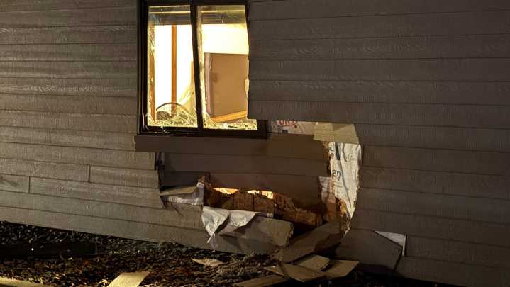 Car vs house in Watertown crash