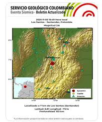 Santander reporta nuevo movimiento telúrico de 3.6 grados, sin afectaciones