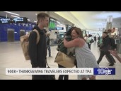 Thanksgiving travel rush is underway, as over 900,000 travelers are expected at TPA