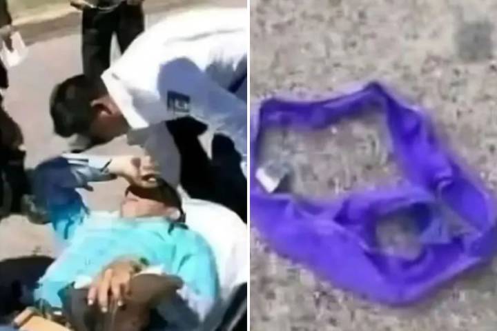Una bombacha le cayó en la cara a un motociclista, que perdió el control y cayó al asfalto