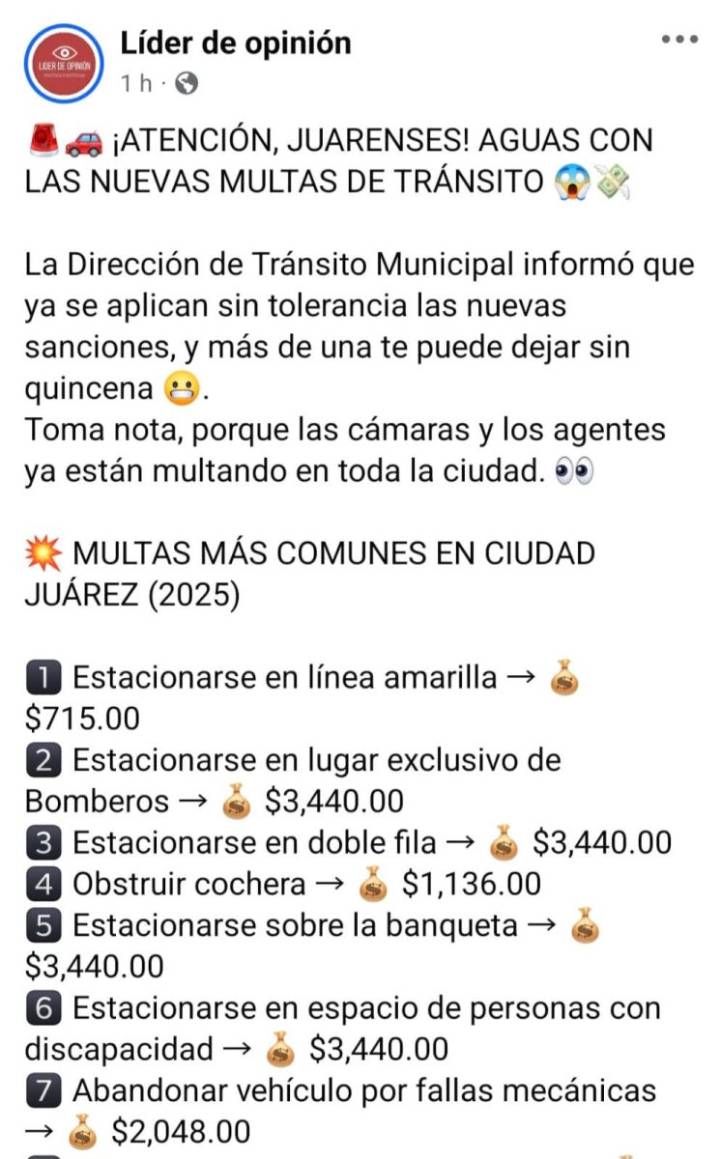 Desmiente Seguridad Vial publicación falsa sobre nuevos motivos de infracción