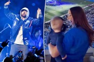 Eminem's daughter Hailie Jade gives glimpse of son watching rapper's NFL halftime show