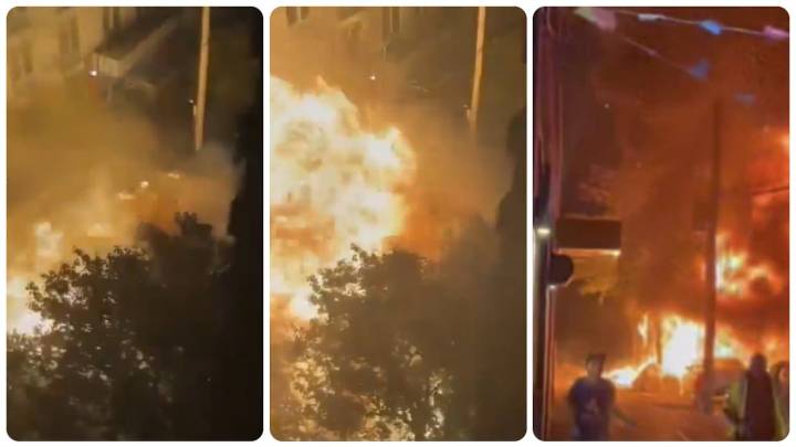 En video quedó registrada la impresionante explosión de un carro en Nueva York. Dejó víctimas fatales