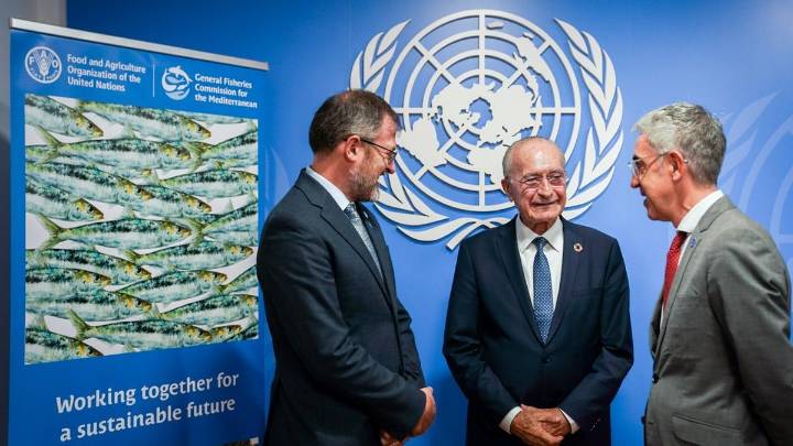 El alcalde de Málaga visita la oficina subregional de la Comisión General de Pesca del Mediterráneo