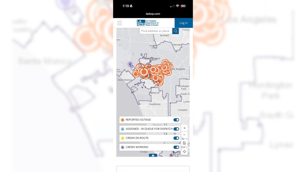 LA power outage reportedly affects 100,000 customers