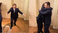 El fervoroso abrazo de Milei a Petri en la primera reunión de Gabinete tras los nuevos cambios