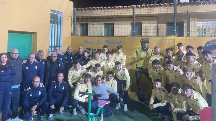 La cancha de los sueños de Gáldar se llama Zeben y tiene el escudo de la UD Las Palmas