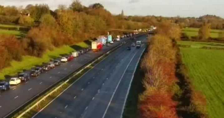 Man rushed to hospital after M5 crash