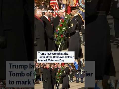 Trump lays wreath at the Tomb of the Unknown Soldier to mark Veterans Day