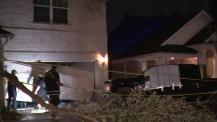 Family says teen son who was home alone hid in closet as storm caused major damage to Cypress home