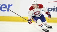 Canadiens’ Alex Newhook exits vs. Stars with lower