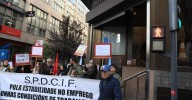 Bomberos forestales protestan en Ourense por sus condiciones laborales