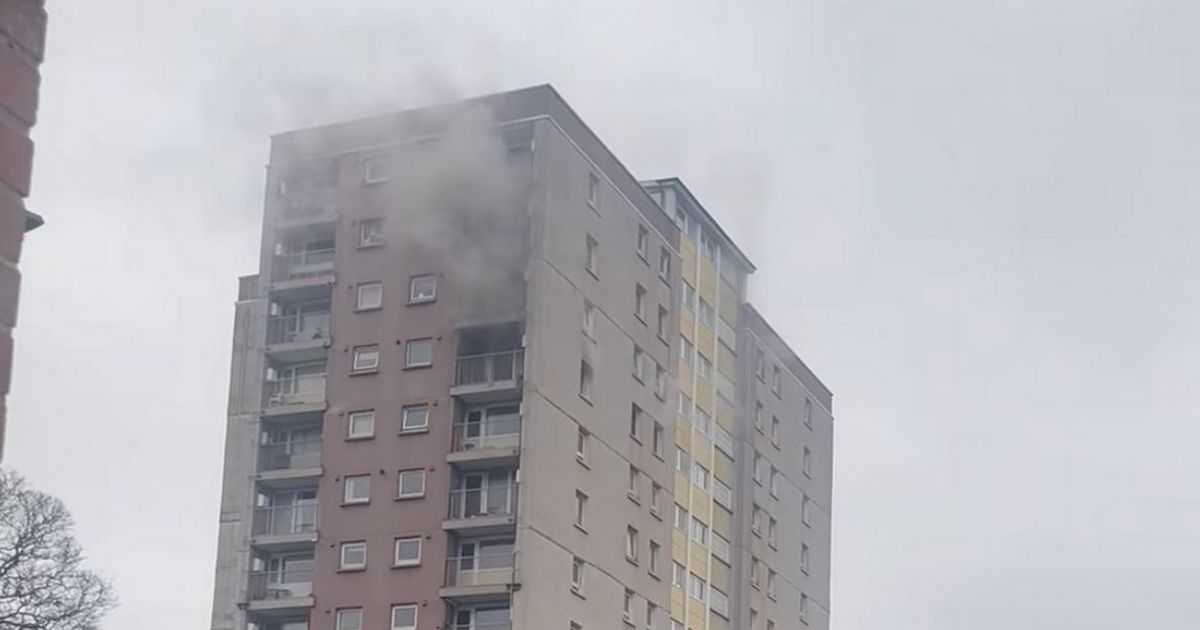 Edinburgh flat bursts into flames as smoke seen billowing from high