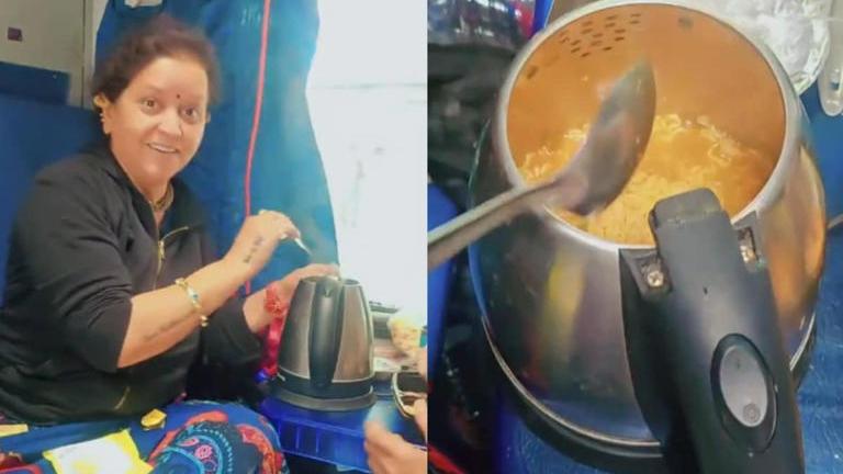 Train safety alert: Central Railway warns after passenger seen cooking on moving train
