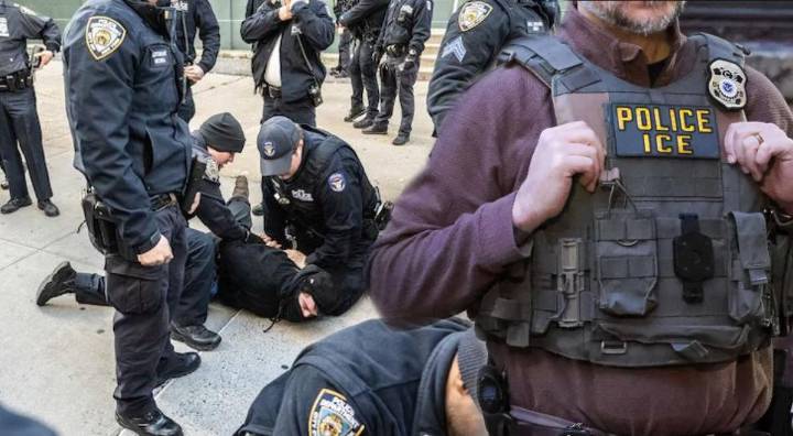 ¡CUIDADO, migrantes en Nueva York! Arrestan con violencia a personas que protestaban contra redadas de ICE en Manhattan