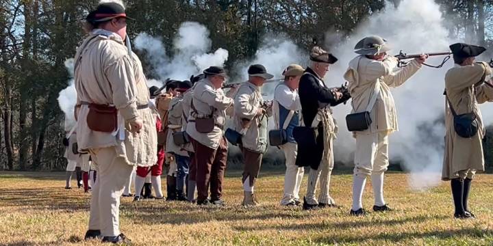Crowds gather for 250th anniversary of early Revolutionary War battle