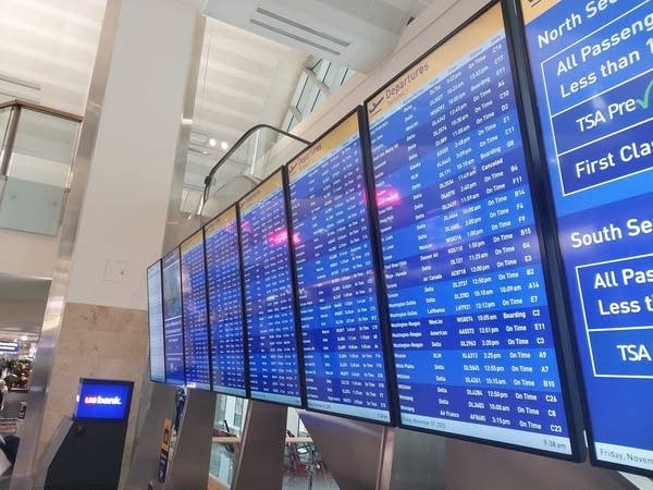 Some flights at MSP canceled on first day of government