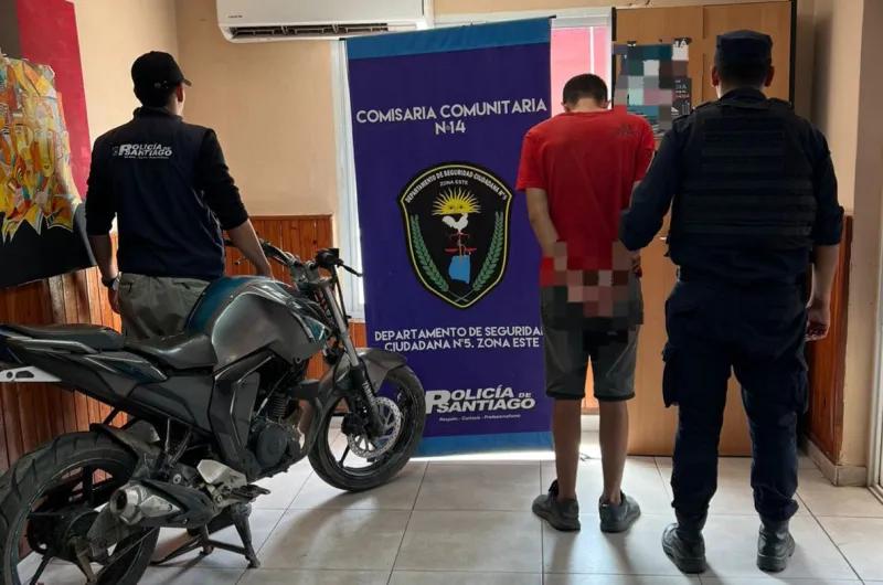 Recuperan una moto robada y trasladan a sede policial a un menor de 16 años