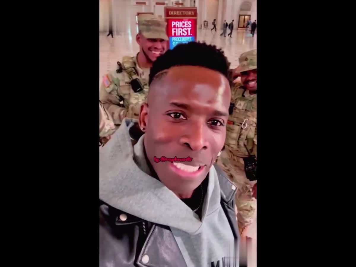 President Trump With His Black Soldiers