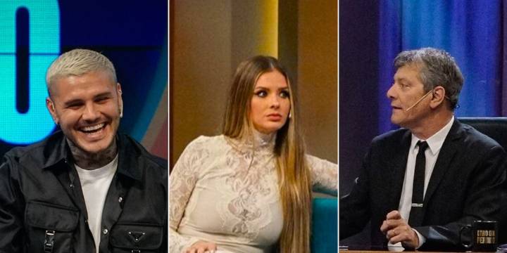 La mejores fotos de la entrevista de la China Suárez y Mauro Icardi con Mario Pergolini: gestos, miradas y reacciones