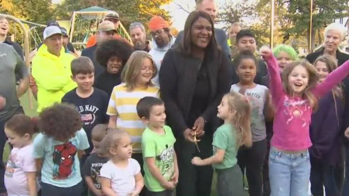 Officials cut ribbon on Garvin Park Activity Zone