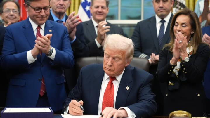 President Trump signs government funding bill, ending shutdown after a record 43