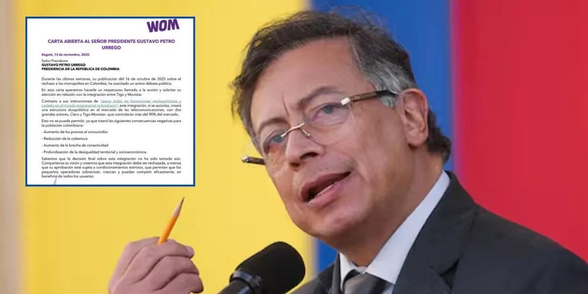 WOM recurre a Petro para frenar integración entre Tigo y Movistar