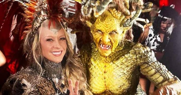 Fey brilla en Halloween: Su disfraz de bestia dorada, el más comentado en la fiesta de Heidi Klum