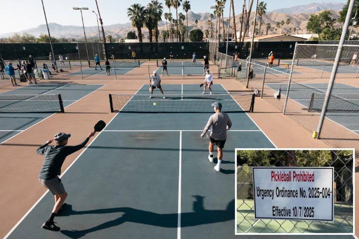 Wealthy California town votes to ban pickleball over annoying popping noise