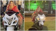 Bhopal bride makes grand entrance riding a Suzuki Hayabusa, video goes viral