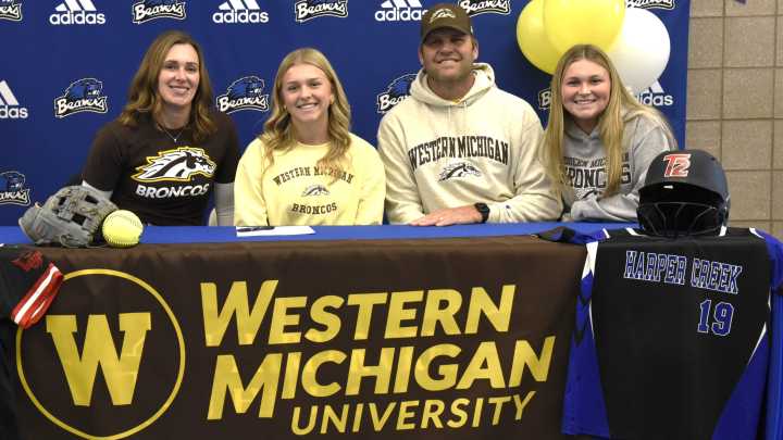Harper Creek's Halverson signs to play softball at Western Michigan