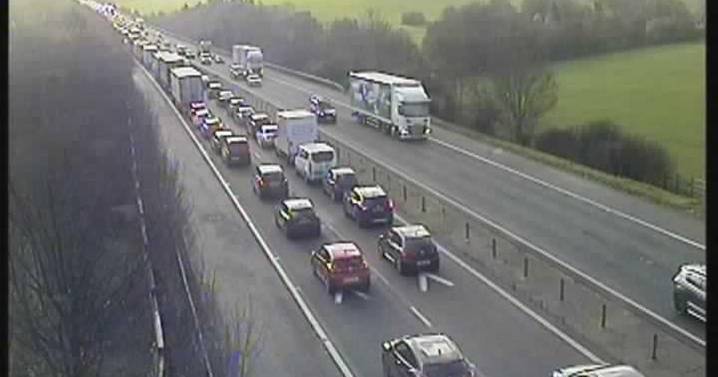 Live M11 updates as road partially blocked by crash